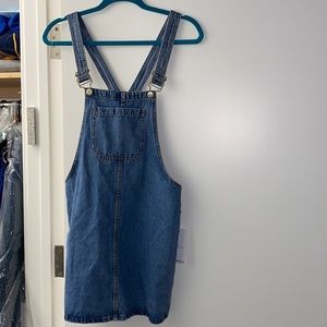 Denim Overalls Mini Dress